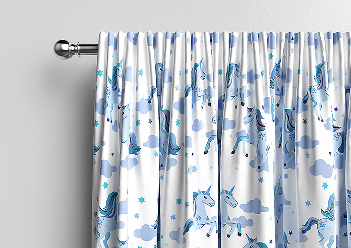 Unicorn Magic, Blue - Made to Measure Curtains - Image 9